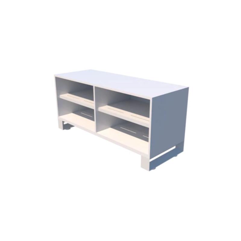 Credenza Baja Axio con Entrepaños Metálicos