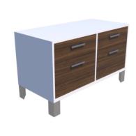 Credenza Baja Altea con 2 Cajoneras Versa