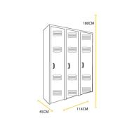 Locker Metalico 3 Puertas