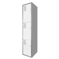 Locker Color Blanco - 3 Puertas